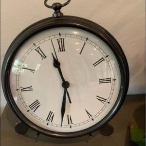 Potter Barn table top battery operated clock.